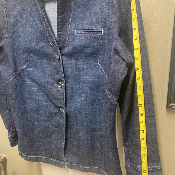 Chico’s Platinum Denim Jacket - Picture 3 of 7